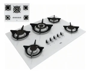 Anafe Multigas Empotrable 5h Tst Spezia V Vidrio Blanco