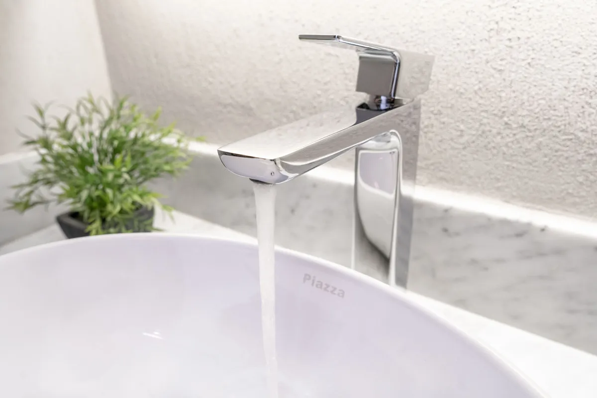 Grifería Para Baño Completo Piazza Lavatorio - 10402 - De mesa Alto lavamanos Canilla A - Imagen 6