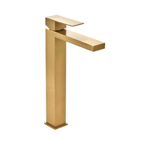 11102OM Cube lavatorio mesada alto oro mate Piazza