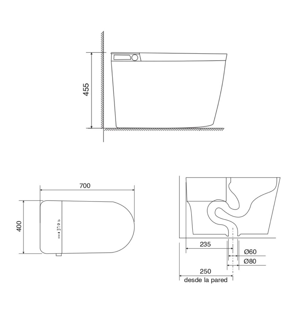 B0920 Padova Smart Toilet Piazza - Imagen 3