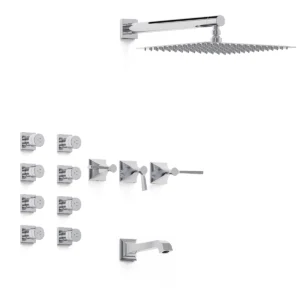 51045- New Castle Lever Ducha con pico y escocesa Hidromet